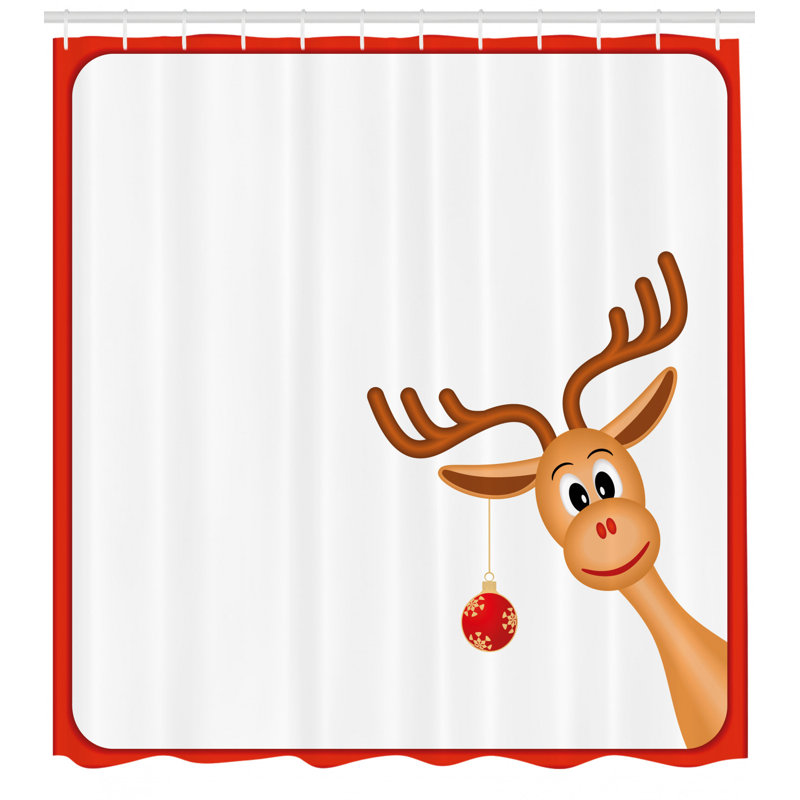 Shower Curtain with Hooks Included, 70" H x 69" W