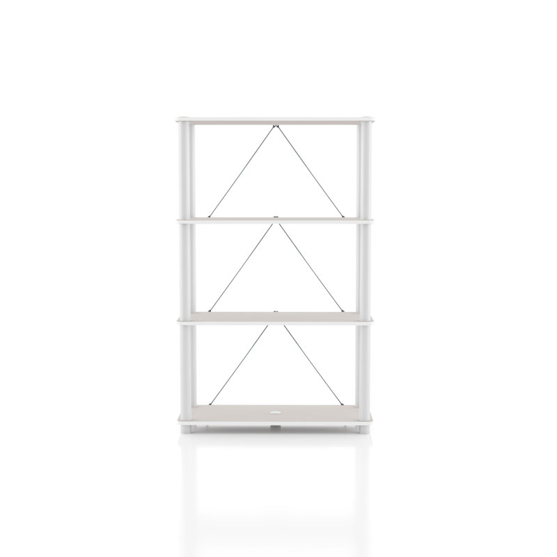 Étagère de rangement Terzenbach, (4 tablettes) H 44,17 po x l 27,55 po x P 12 po, Gris taupe