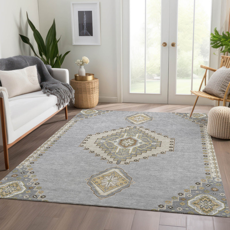 Tapis oriental lavable à la machine de qualité supérieure AMF1014 Colmenero, Rectangle 10 pi x 14 pi