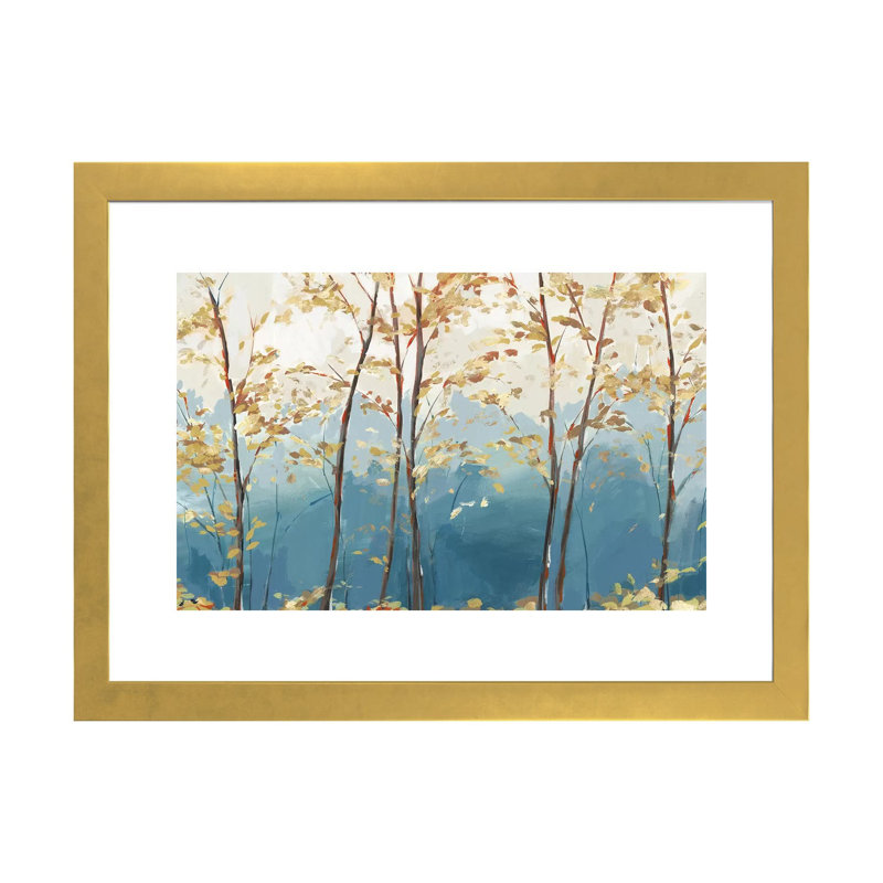 «Ascent Trail» par Isabelle Z - reproduction d'art, H 16 po x l 24 po x P 1 po, Papier encadré doré