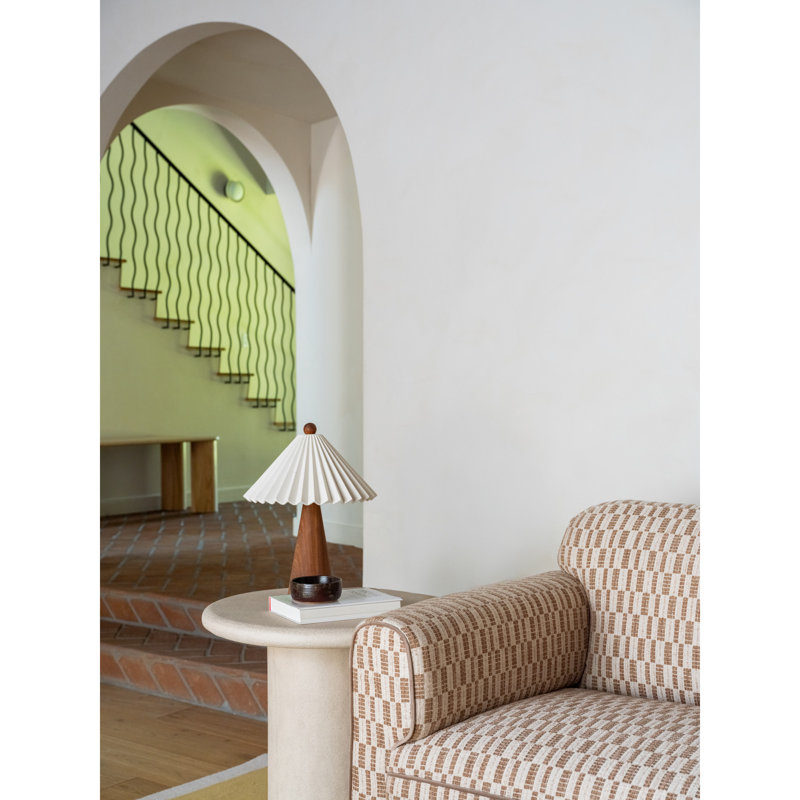 Leo Sofa Chartreuse, Geometric Shapes Tan
