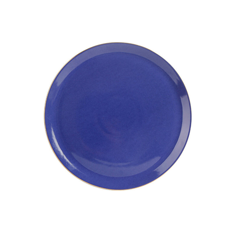 Morocco Flat Plate, Green, 32 Cm, Blue