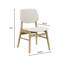 Ensemble de salle à manger 5 pièces en bois Aria avec pieds sculptés et chaises rembourrées-774489447-568357807
