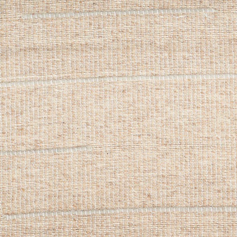 Anerinda Solid Hand Loomed Wool/Cotton Area Rug in Beige, Rectangle 5'3" x 7'5"