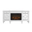 Foyer électrique encastrable, 57 po x 15 po x 25,6 po, finition argentée, chauffage 750 W / 1500 W, flamme réaliste, protection contre la surchauffe, pour foyer à atmosphère domestique, longueur 57 po, peinture brillante, technologie de flamme 3D,