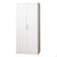 Armoire en bois avec barres suspendues et cinq tablettes