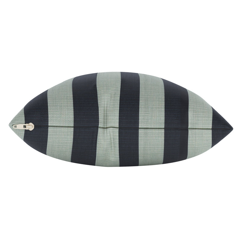 Lani Sunbrella® Indoor/Outdoor Throw Pillow, Sunbrella Expressive Mist Striped, Square 14"