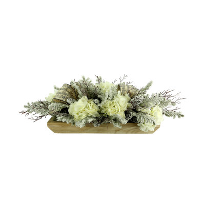 Arrangement d'hortensias en ratine polie Racine