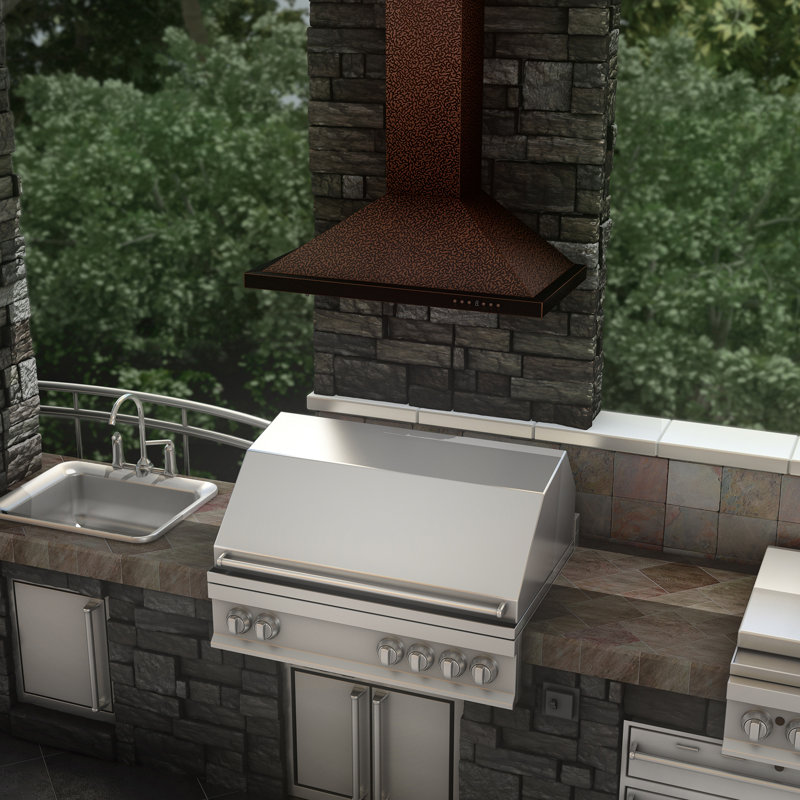 ZLINE 36" Designer Series Fingerprint Resistant Stainless Steel Convertible Vent Wall Mount Range Hood (8KBS-36)