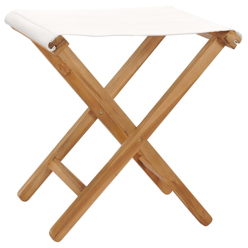 Alkmaar Folding Camping Stool, White