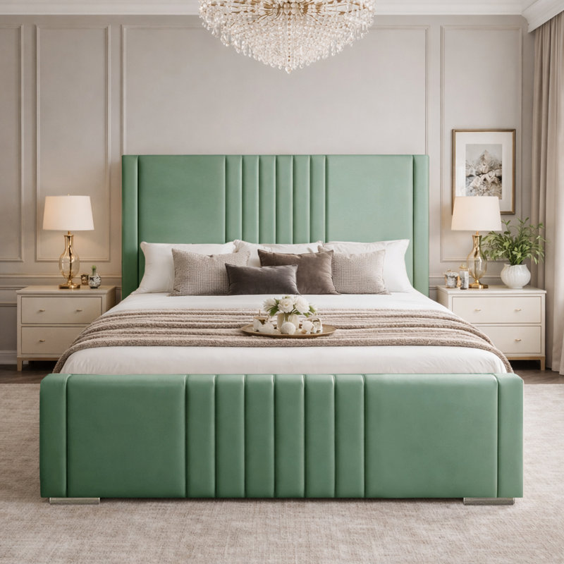 Upholstered Bed, Duck Egg, Super King (6')