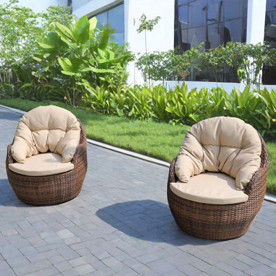 Nunan Wicker Outdoor Lounge Chair