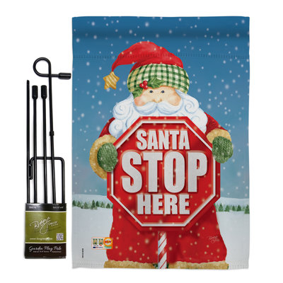 Double Sided 18.5 in. H x 13 in. W Polyester Christmas Garden flag
