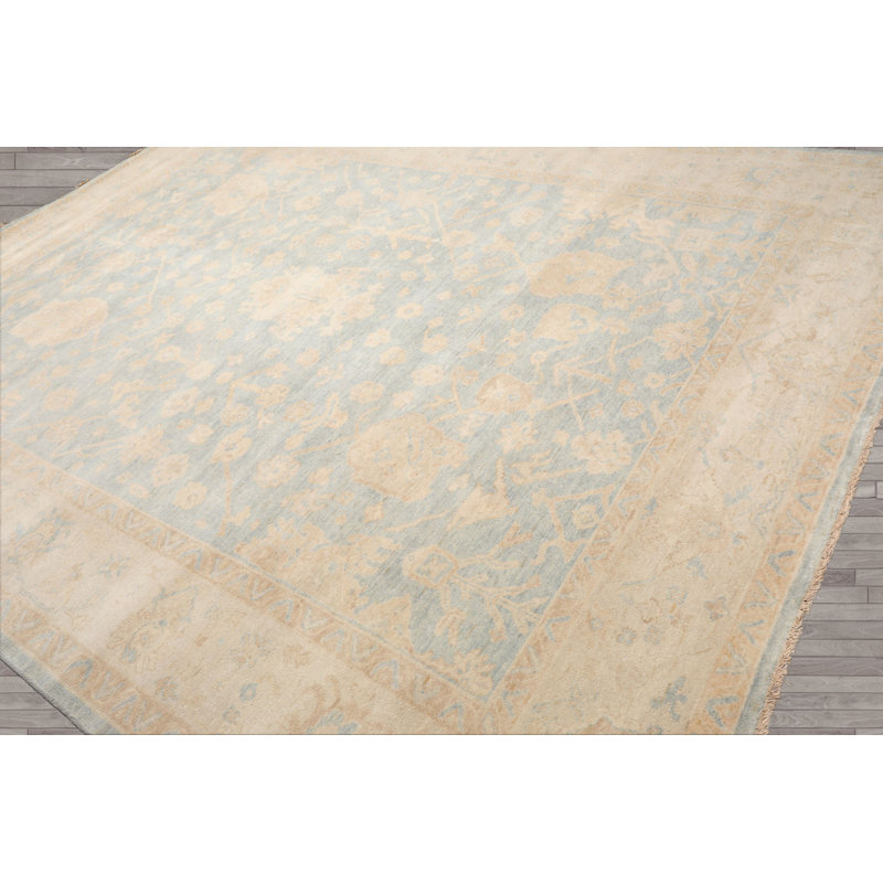 Oriental Rug of Houston Multi Sizes Light Blue Oushak Stone Wash Wool ...