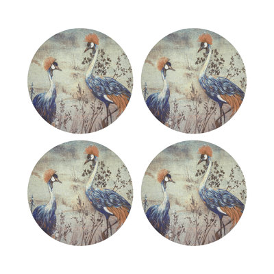 Crested Crane Pebble 16" Vinyl Placemat