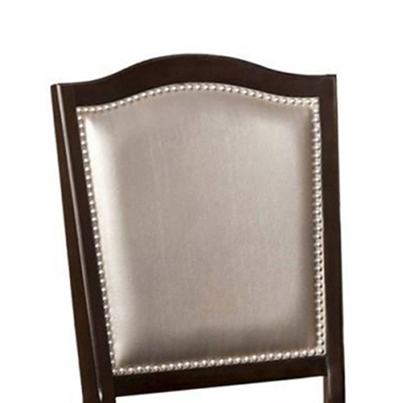 Chaise d'appoint rembourrée Anlin en brun foncé