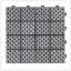 Carreaux de terrasse 12 x 12 pouces, imperméables et antidérapants pour une utilisation extérieure et intérieure, capacité de poids élevée, motif de rosette, paquet de 12-114650026