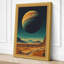 Alien Planet Rise Retro - Wrapped Canvas-2057637915-2057637919