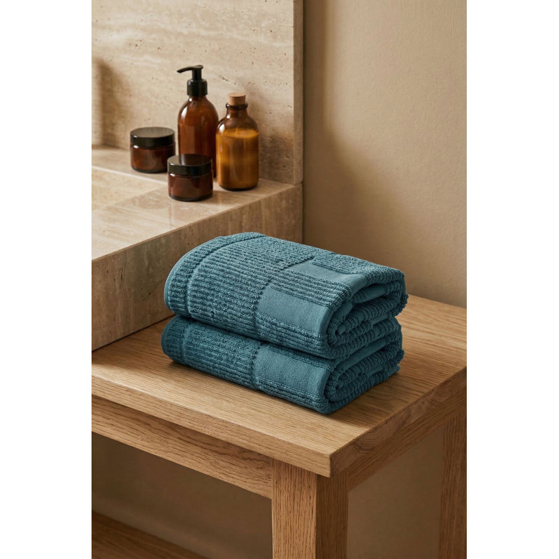 Ensemble de tapis de bain (2 pièces), Petrol Blue
