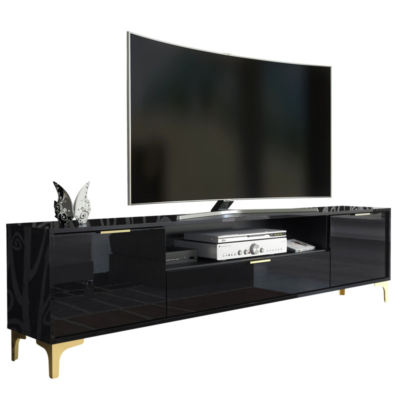 Muttontown Unfinished TV Stand for TVs up to 48", Black