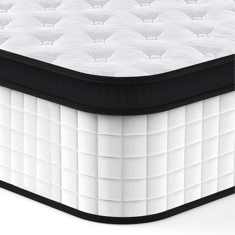 Matelas hybride à ressorts ensachés 12 pouces Oeko-Tex100