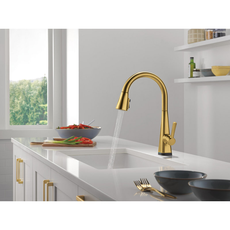 Lenta Touch2O Kitchen Faucet with Touchless Technology, Brushed Gold