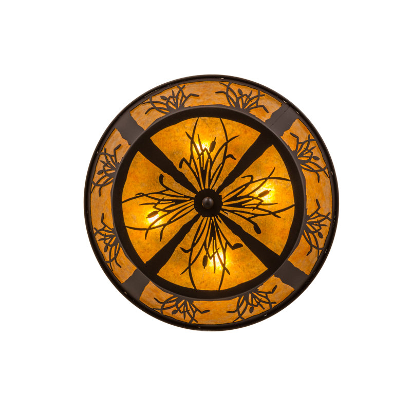 Rustic Lodge 4 - Light Flush Mount