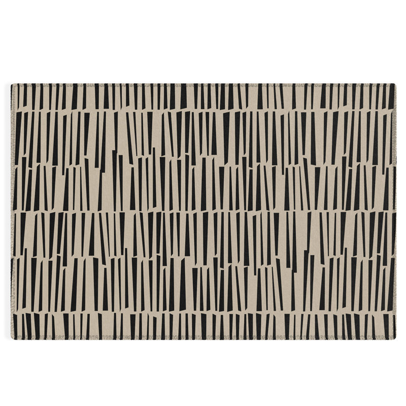 Tapis d'extérieur noir Dacca By Mirimo, Rectangle 4 pi x 6 pi