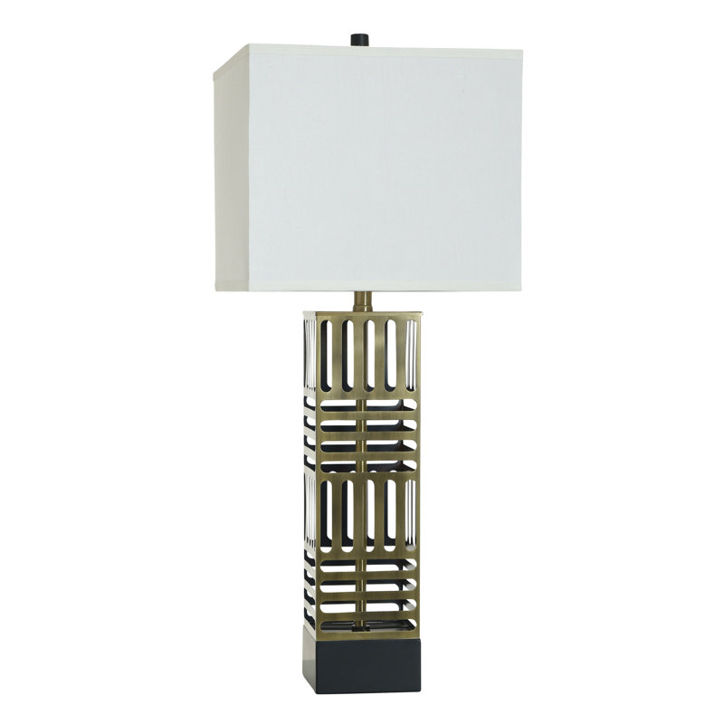 Norman Wyatt Home - Orion - Table Lamp2, Brass, White