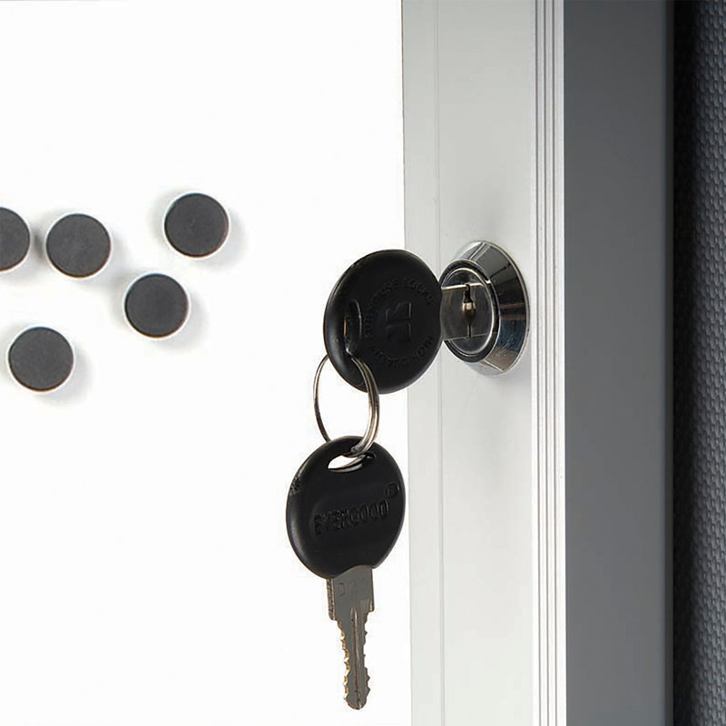 Small Enclosed Magnetic Message Board w/ Lock & Key