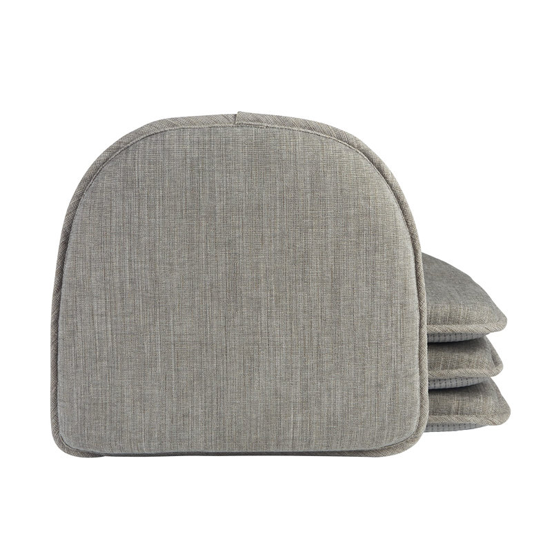 Lamika Latitude Run Non-Slip Chair Cushions, 16 X 15 X 2 Inches, Steel Gray