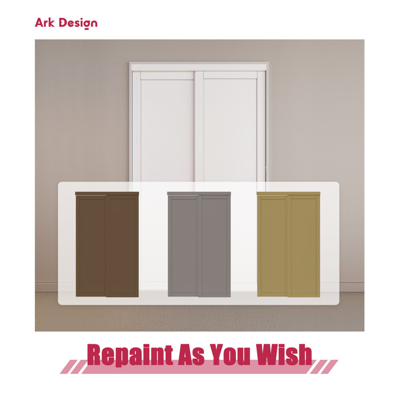 48 in. x 80 in. White Tempered Frosted Glass Sliding Closet Door