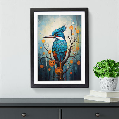 Kingfisher Dadaism Art - Framed Print