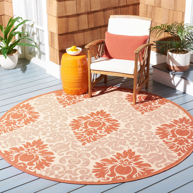 Levens Performance Geometric Rug, Round 5'3"