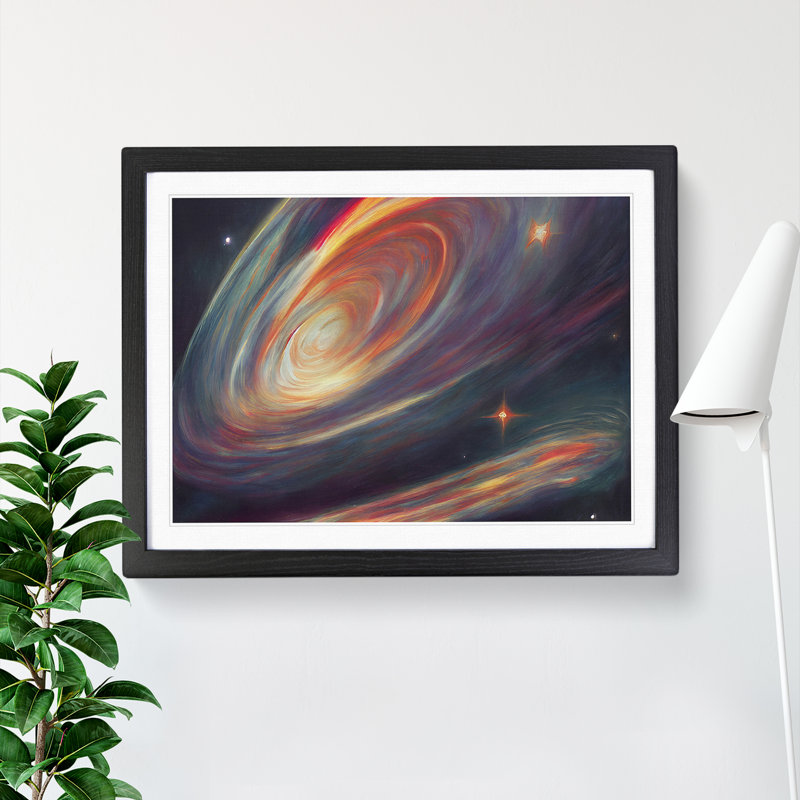 Captivating Galaxy Vol.3 1 Piece Single Picture Frame Wall Art, 34cm H x 46cm W x 2cm D, Black