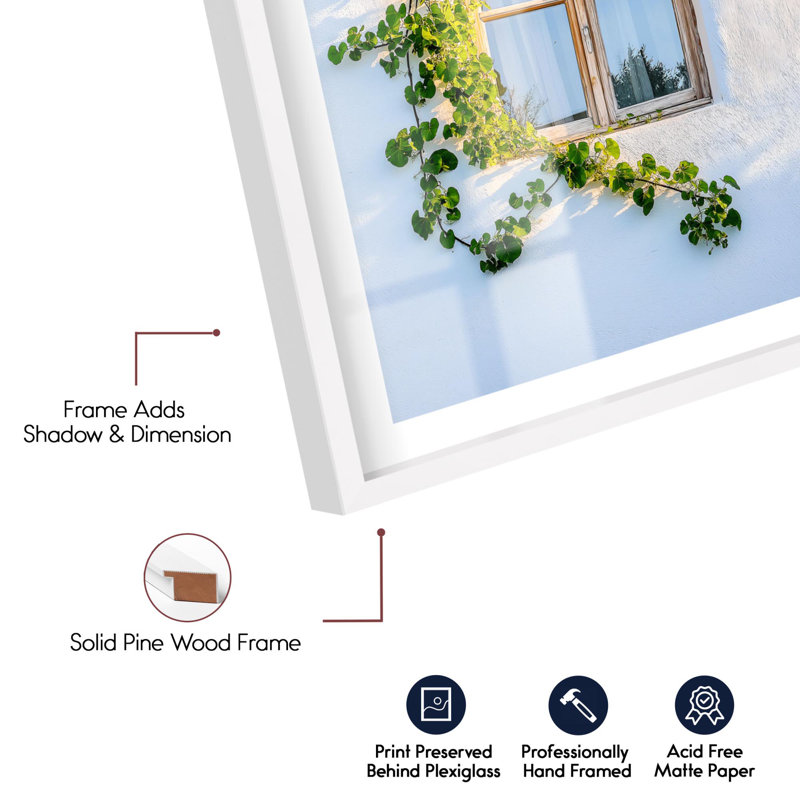 «Sun Whisper II Shadowbox Print Travel» par Notoriart, H 16 po x l 11 po, Blanc