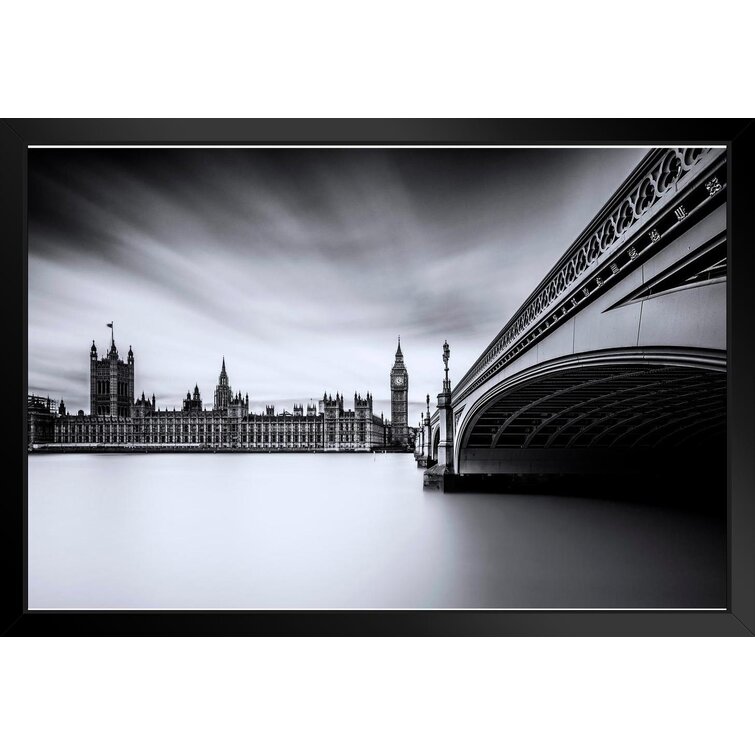 Latitude Run® Westminster Bridge Big Ben Palace Of Westminster B&W ...