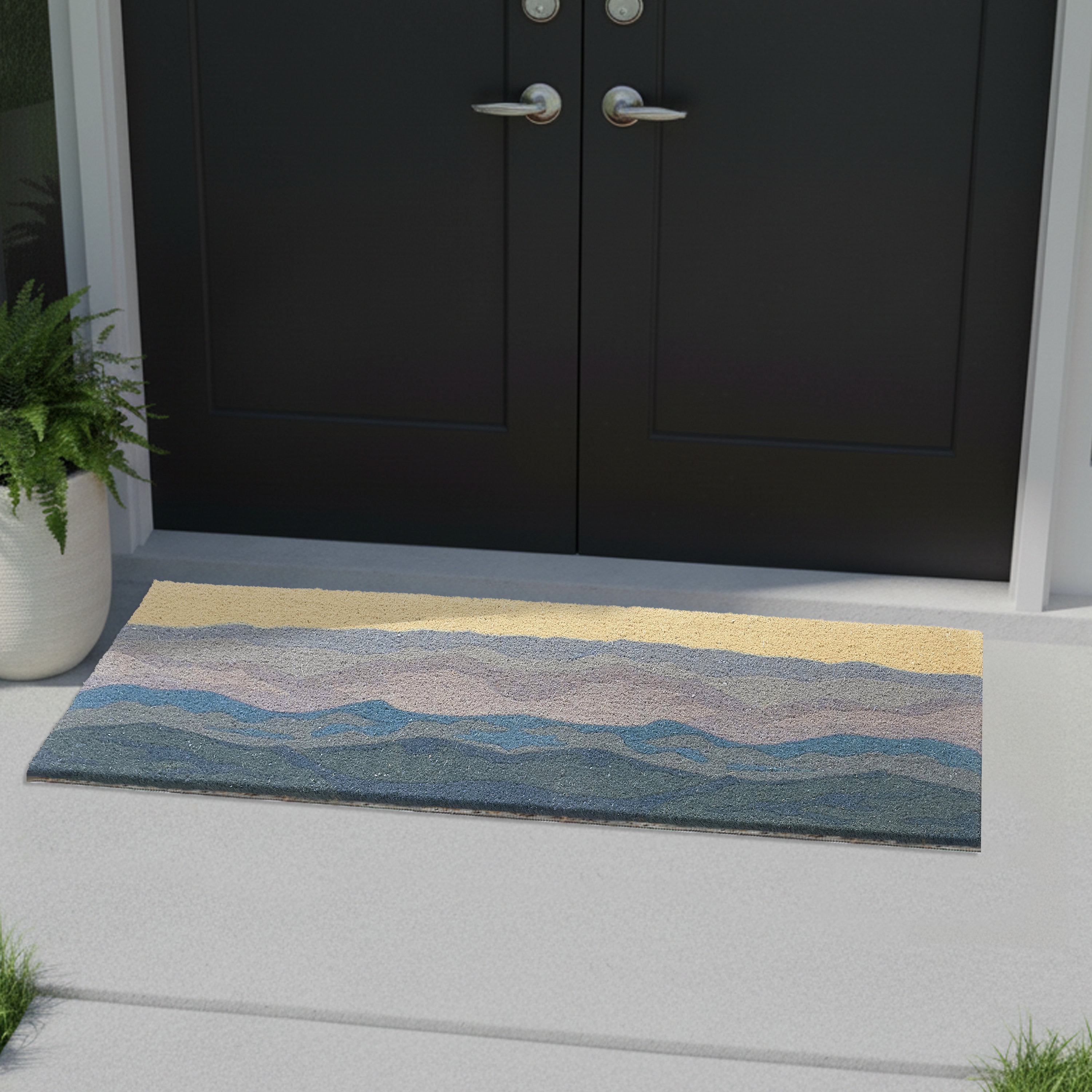 Dovecove Pritt Non-Slip Outdoor Doormat Thin Durable Natural Coir ...