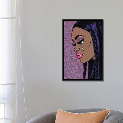 « triste comic fille i », impression sur toile
