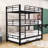 Twin Over Twin Over Twin Triple Bunk Bed With Twin Trundle And Ladder-1551319880
