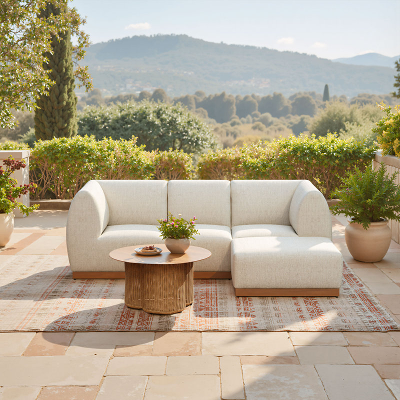 Chaise d'angle Christy beige