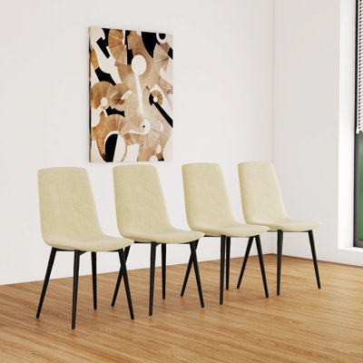 Set Of 4 Dining Chairs, Modern Kitchen Dining Room Chairs, Upholstered Dining Accent Chair -  Corrigan StudioÂ®, 92D850957B10484F89215513A43A6C06