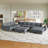 Zendajas Upholstered U-Shaped Sectional Reversible-1512306552