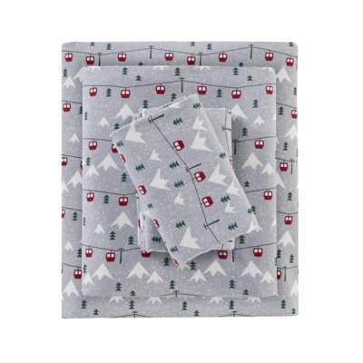 Sheet Set Grey Ski Jump