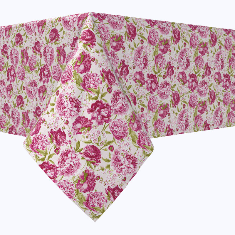 Rectangular Tablecloth, 100% Cotton, Floral 200, 84" x 52"