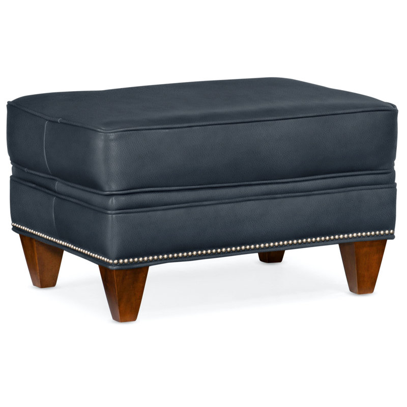 Reddish Ottoman, Nickel, New Classiques, Rio Mineral Genuine Leather