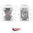 3.5 Inch Phenolic Wheel Swivel Top Plate Caster Set 2 Posi Brakes 2 Rigid SCC|SCC-20S3514-PHR-PLB-2-R-2