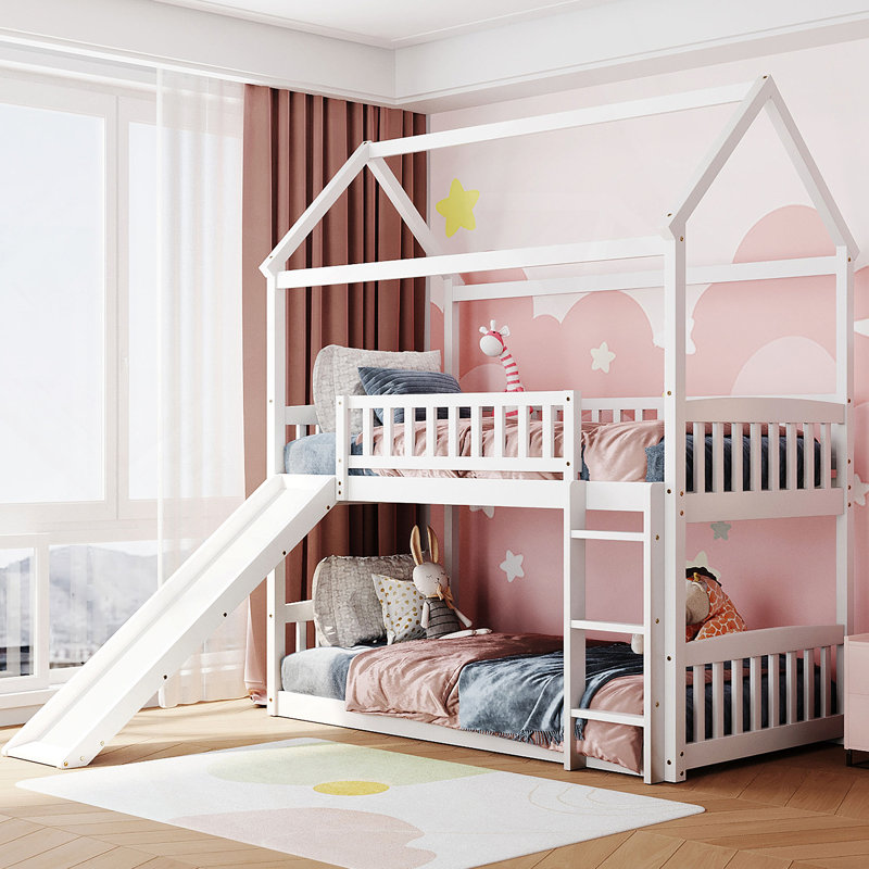 Lit superposé avec glissade Anasthasie SKU: LT000213AAK