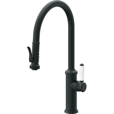 Davoli Pull-Down Kitchen Faucet with Squeeze Sprayer - High Arc Spout