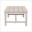 Table basse en aluminium durable - fabrication solide, surface résistante aux intempéries - aspect bouleau blanchi, double bout droit